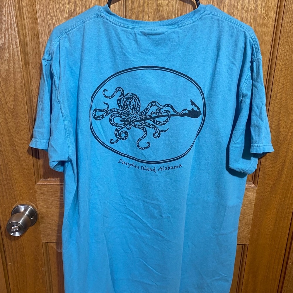 Blue Graphic Octopus T-Shirt